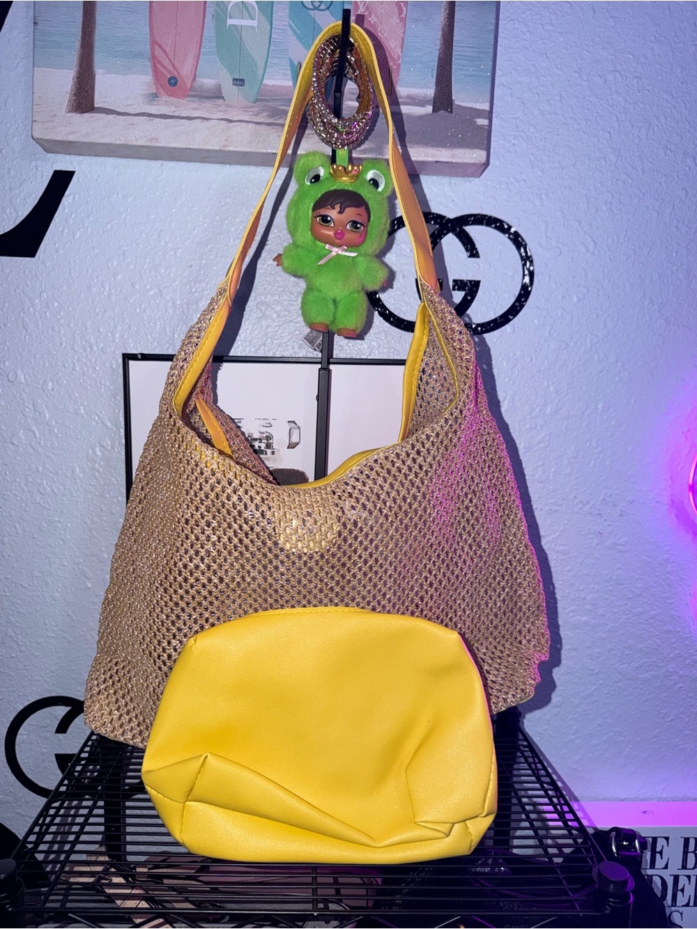 Accent Woven Shoulder Bag with Removable Pouch - GREAT BEACH BAG!!!